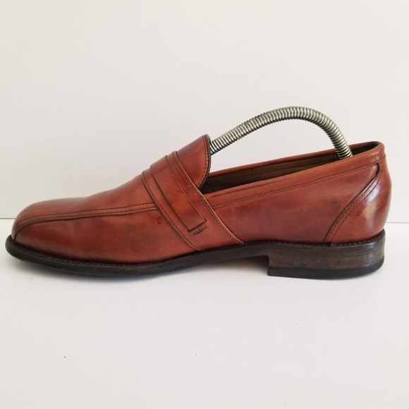 Vintage FOOTJOY Classics USA Mens Dress Shoes Brown Leather Bicycle Toe Size 9.5